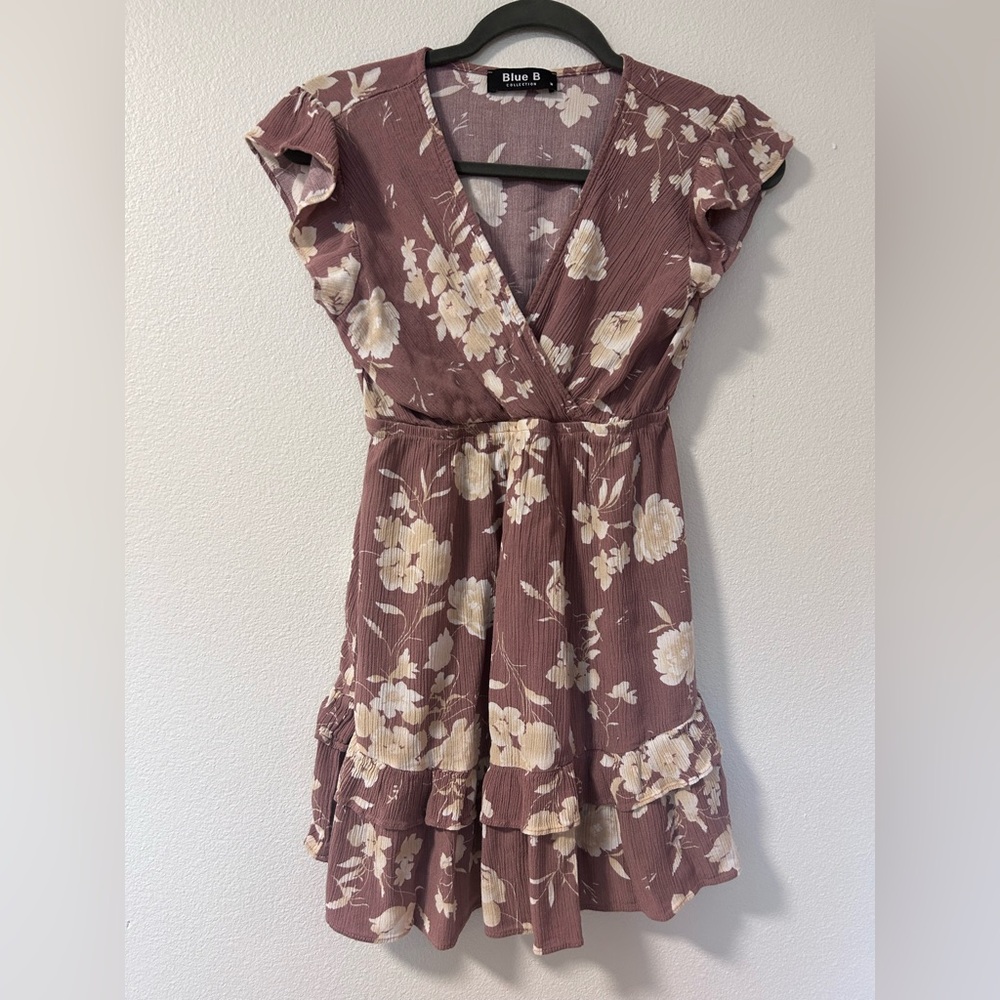 Blue B Collection Floral Dress Size M